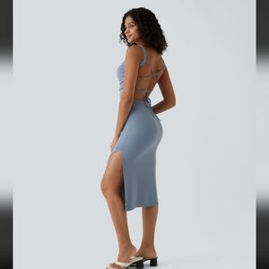 Halara Open Back Lace Up Dress